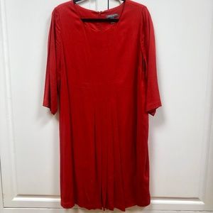 "A Pea in the Pod" Red Pleated Dress